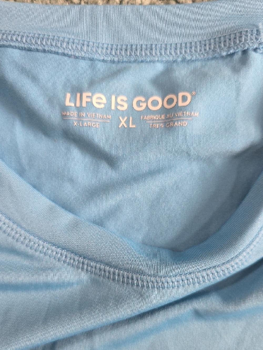 Life Is Good Mens XL Light Blue Long Sleeve Tee with Red Jeep Graphic, NWT. - Picture 4 of 12